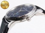 Master Ultra Thin Moon 1368420 SS ZF 1:1 Best Edition Blue Dial on Black Leather Strap SA925 Super Clone V2 - Görsel 8