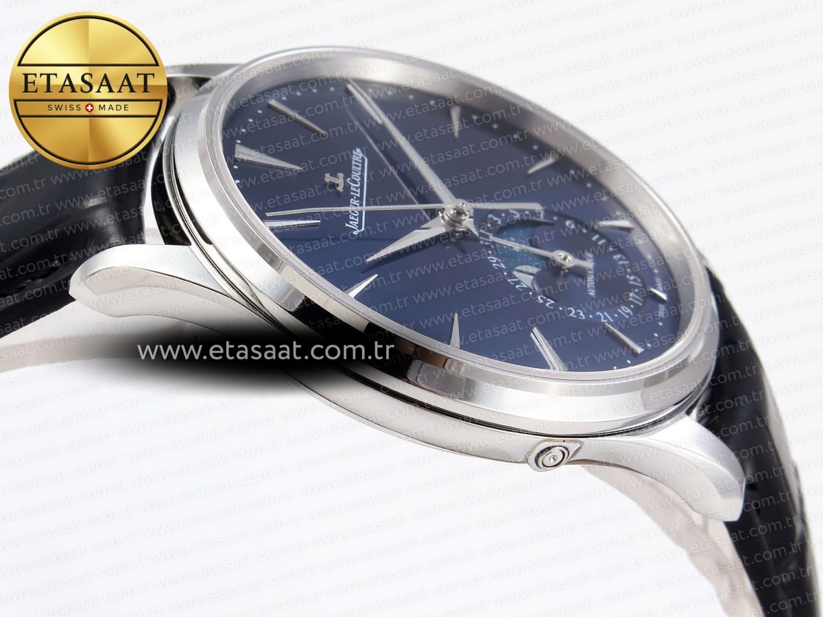 Master Ultra Thin Moon 1368420 SS ZF 1:1 Best Edition Blue Dial on Black Leather Strap SA925 Super Clone V2 - Görsel 9