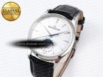 Master Ultra Thin Moon 1368420 SS ZF 1:1 Best Edition White Dial on Black Leather Strap SA925 Super Clone V2