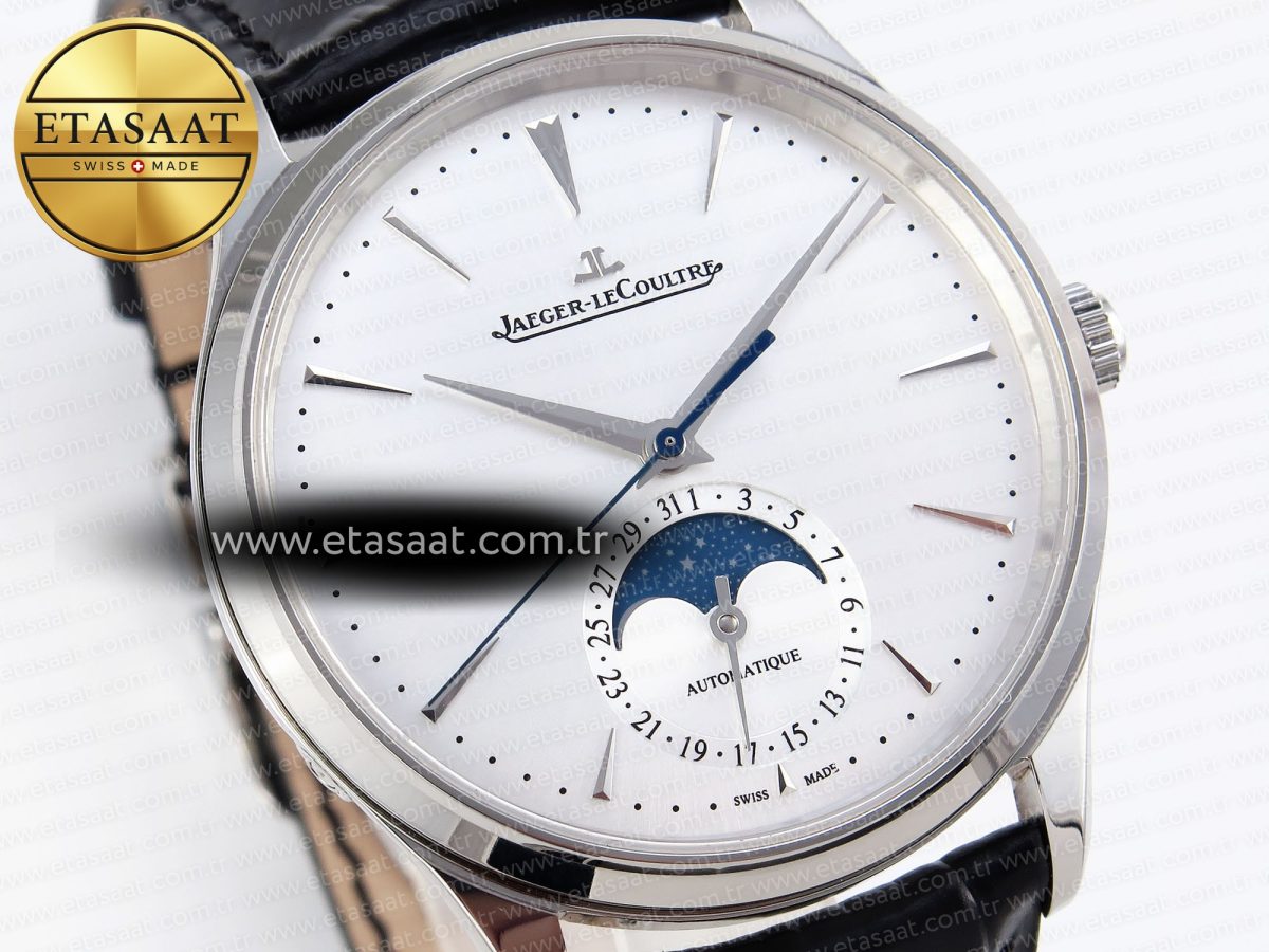 Master Ultra Thin Moon 1368420 SS ZF 1:1 Best Edition White Dial on Black Leather Strap SA925 Super Clone V2 - Görsel 5