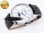 Master Ultra Thin Moon 1368420 SS ZF 1:1 Best Edition White Dial on Black Leather Strap SA925 Super Clone V2 - Görsel 6
