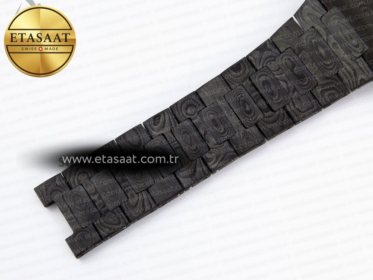 NAUTILUS 5711 DIW CARBON DIWF 1:1 BEST EDITION BLACK TEXTURED DIAL ON CARBON BRACELET 324CS - Görsel 19
