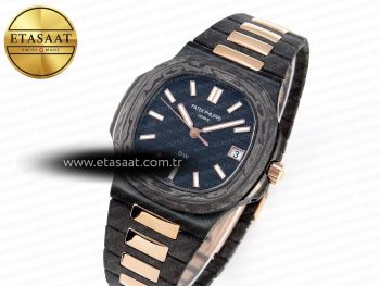 NAUTILUS 5711 DIW CARBON DIWF 1:1 BEST EDITION BLACK TEXTURED DIAL ON CARBON/RG BRACELET 324CS