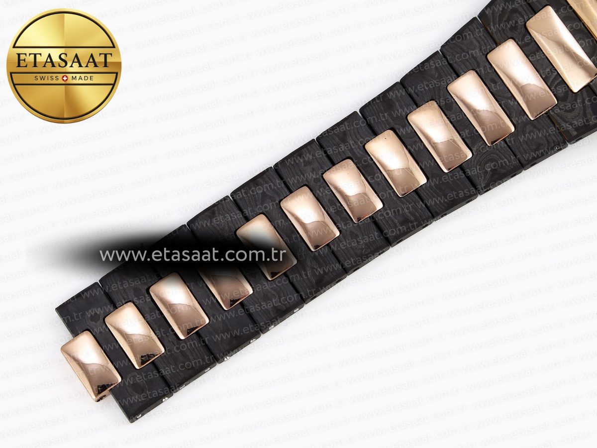 Patek Philippe NAUTILUS 5711 DIW CARBOn BLACK TEXTURED DIAL ON CARBON/RG 324CS - Görsel 25