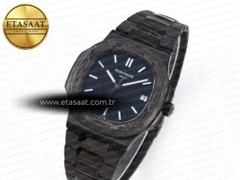 NAUTILUS 5711 DIW CARBON DIWF 1:1 BEST EDITION BLUE TEXTURED DIAL ON CARBON/PVD BRACELET 324CS