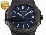 NAUTILUS 5711 DIW CARBON DIWF 1:1 BEST EDITION BLUE TEXTURED DIAL ON CARBON/PVD BRACELET 324CS - Görsel 4
