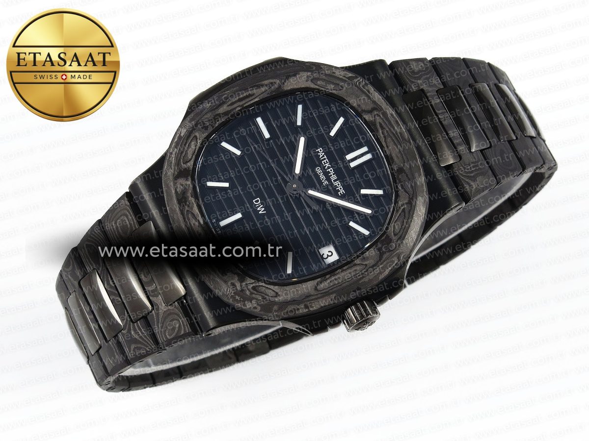Patek Philippe Nautilus 5711  BLUE TEXTURED DIAL ON CARBON/PVD 324CS - Görsel 7