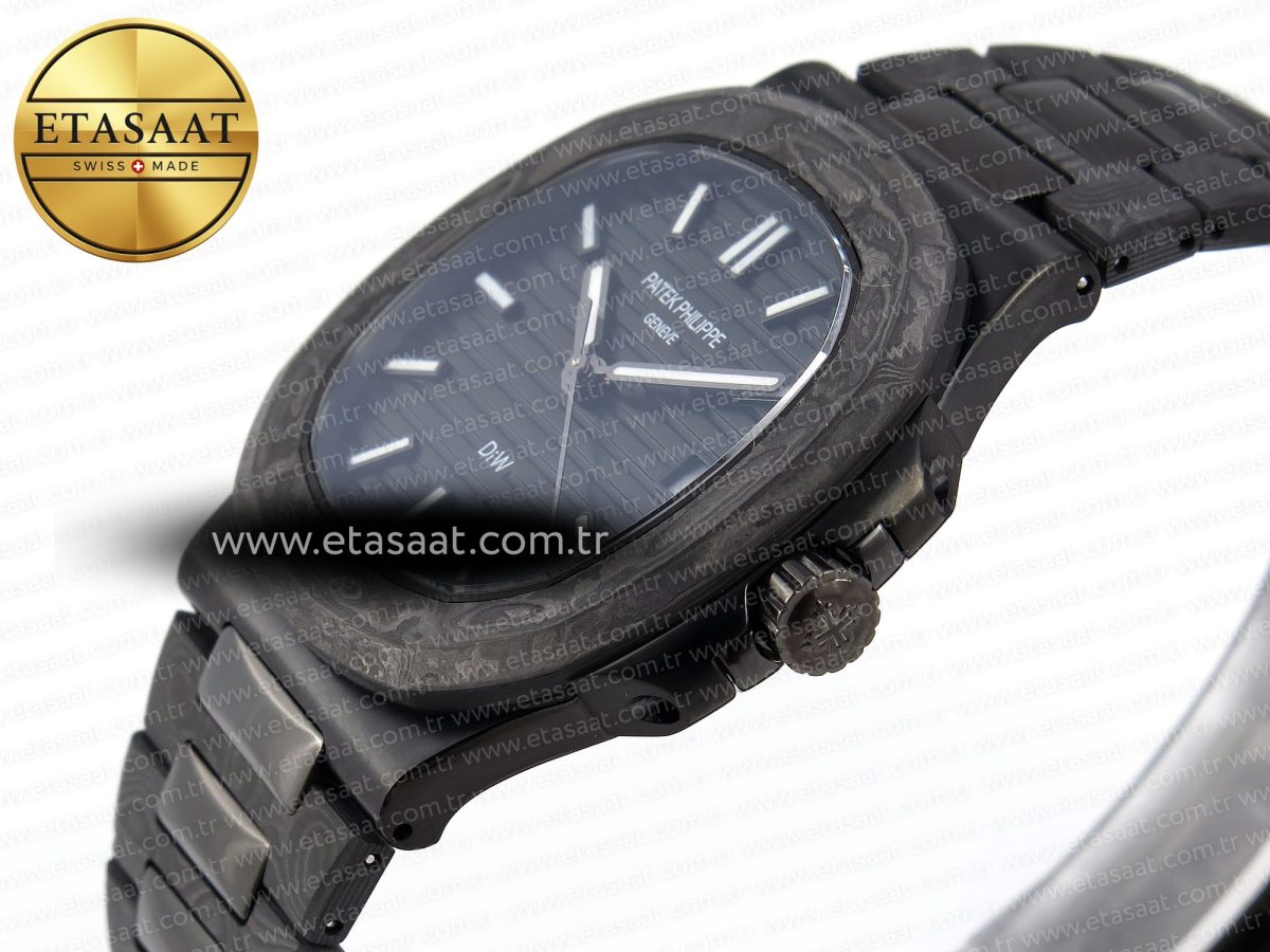 Patek Philippe Nautilus 5711  BLUE TEXTURED DIAL ON CARBON/PVD 324CS - Görsel 8