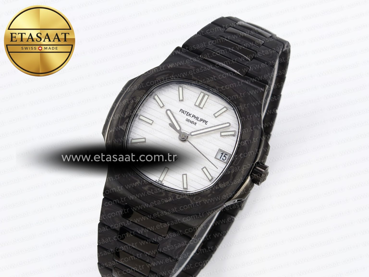 Nautilus 5711 DIW Carbon DIWF 1:1 Best Edition Silver Textured Dial on Carbon/PVD Bracelet 324CS - Görsel 2