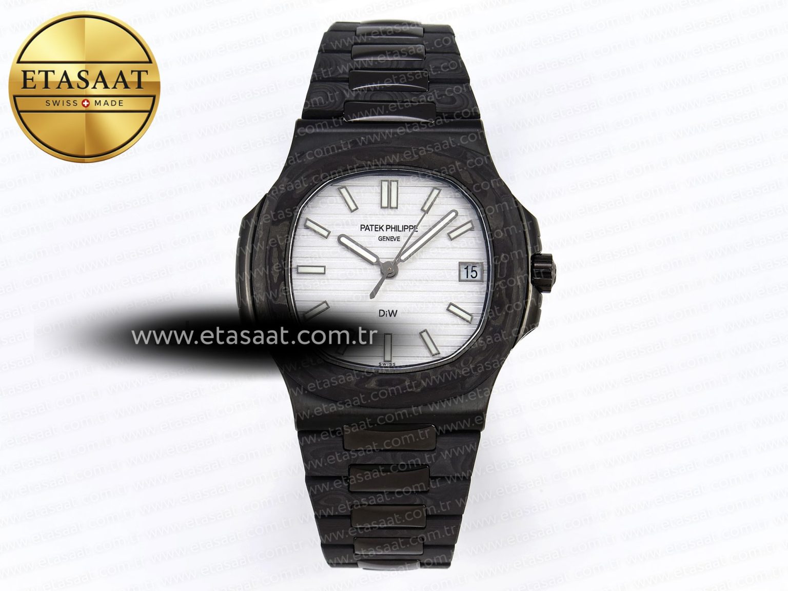 Nautilus 5711 DIW Carbon DIWF 1:1 Best Edition Silver Textured Dial on Carbon/PVD Bracelet 324CS - Görsel 3