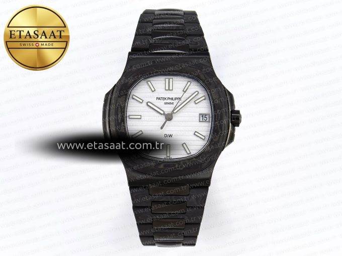 Nautilus 5711 DIW Carbon DIWF 1:1 Best Edition Silver Textured Dial on Carbon/PVD Bracelet 324CS - Görsel 3
