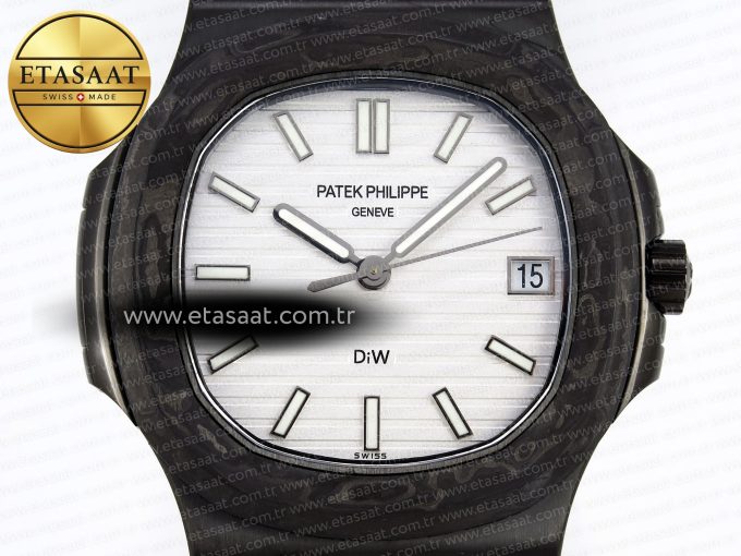Nautilus 5711 DIW Carbon DIWF 1:1 Best Edition Silver Textured Dial on Carbon/PVD Bracelet 324CS - Görsel 4