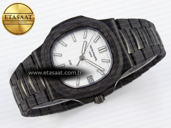 Nautilus 5711 DIW Carbon DIWF 1:1 Best Edition Silver Textured Dial on Carbon/PVD Bracelet 324CS - Görsel 6