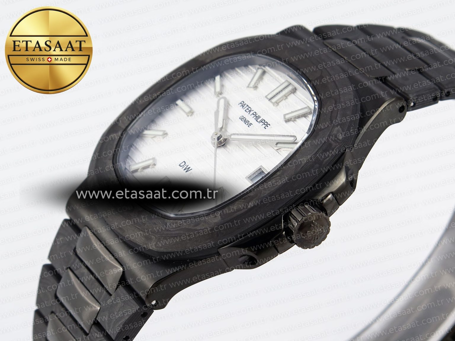Nautilus 5711 DIW Carbon DIWF 1:1 Best Edition Silver Textured Dial on Carbon/PVD Bracelet 324CS - Görsel 8