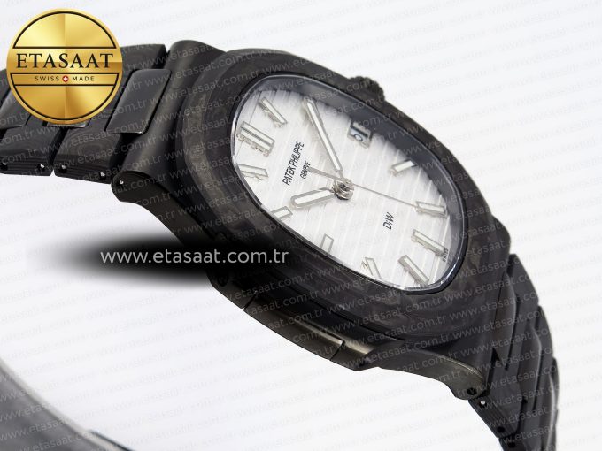Nautilus 5711 DIW Carbon DIWF 1:1 Best Edition Silver Textured Dial on Carbon/PVD Bracelet 324CS - Görsel 9