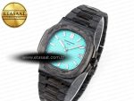 Nautilus 5711 DIW Carbon DIWF 1:1 Best Edition Tiffany Blue Textured Dial on Carbon/PVD Bracelet 324CS - Görsel 2