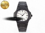 NAUTILUS 5711 DIW CARBON DIWF 1:1 BEST EDITION WHITE TEXTURED DIAL ON CARBON BRACELET 324CS - Görsel 3