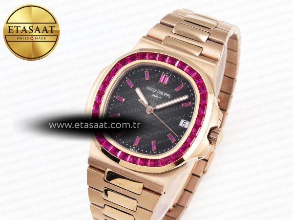 Patek Philippe NAUTILUS 5711 RG GRAY DIAL PURPLE DIAMONDS 324CS