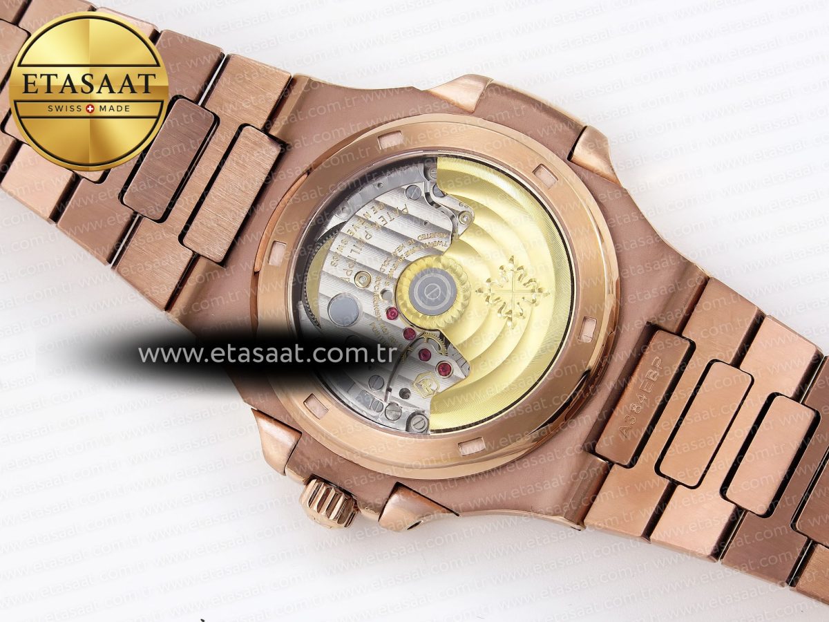 Patek Philippe NAUTILUS 5711 RG GRAY DIAL PURPLE DIAMONDS 324CS - Görsel 16