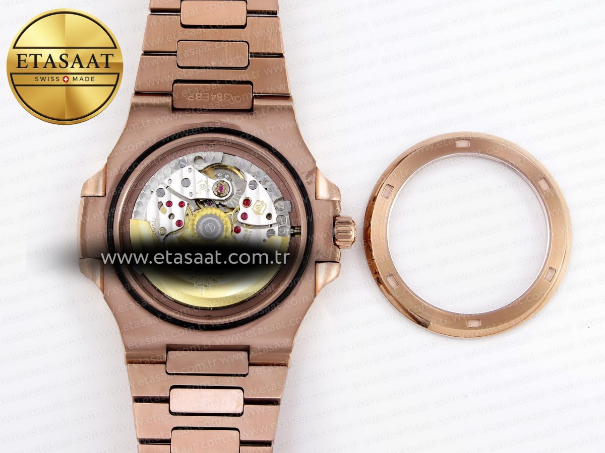 Patek Philippe NAUTILUS 5711 RG GRAY DIAL PURPLE DIAMONDS 324CS - Görsel 17