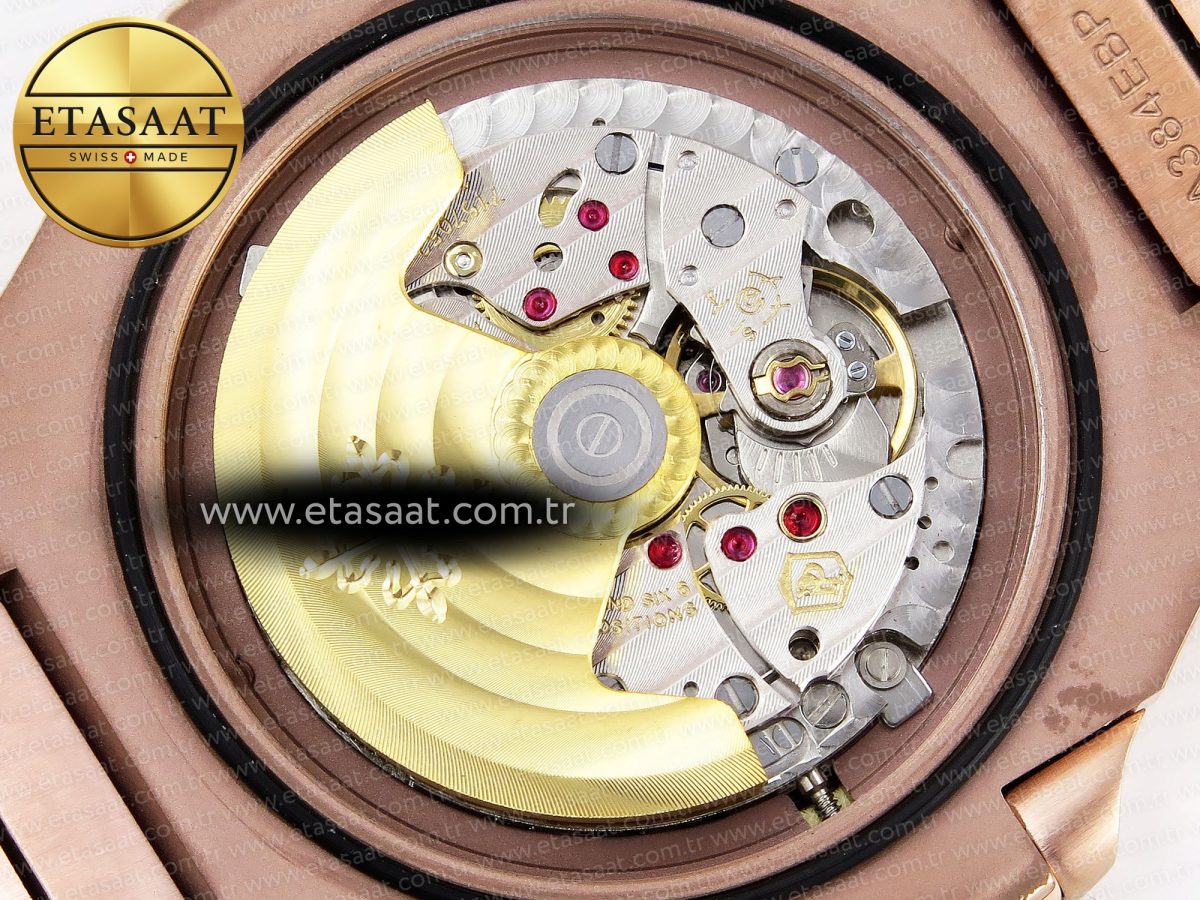 Patek Philippe NAUTILUS 5711 RG GRAY DIAL PURPLE DIAMONDS 324CS - Görsel 18