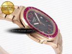 Patek Philippe NAUTILUS 5711 RG GRAY DIAL PURPLE DIAMONDS 324CS - Görsel 9