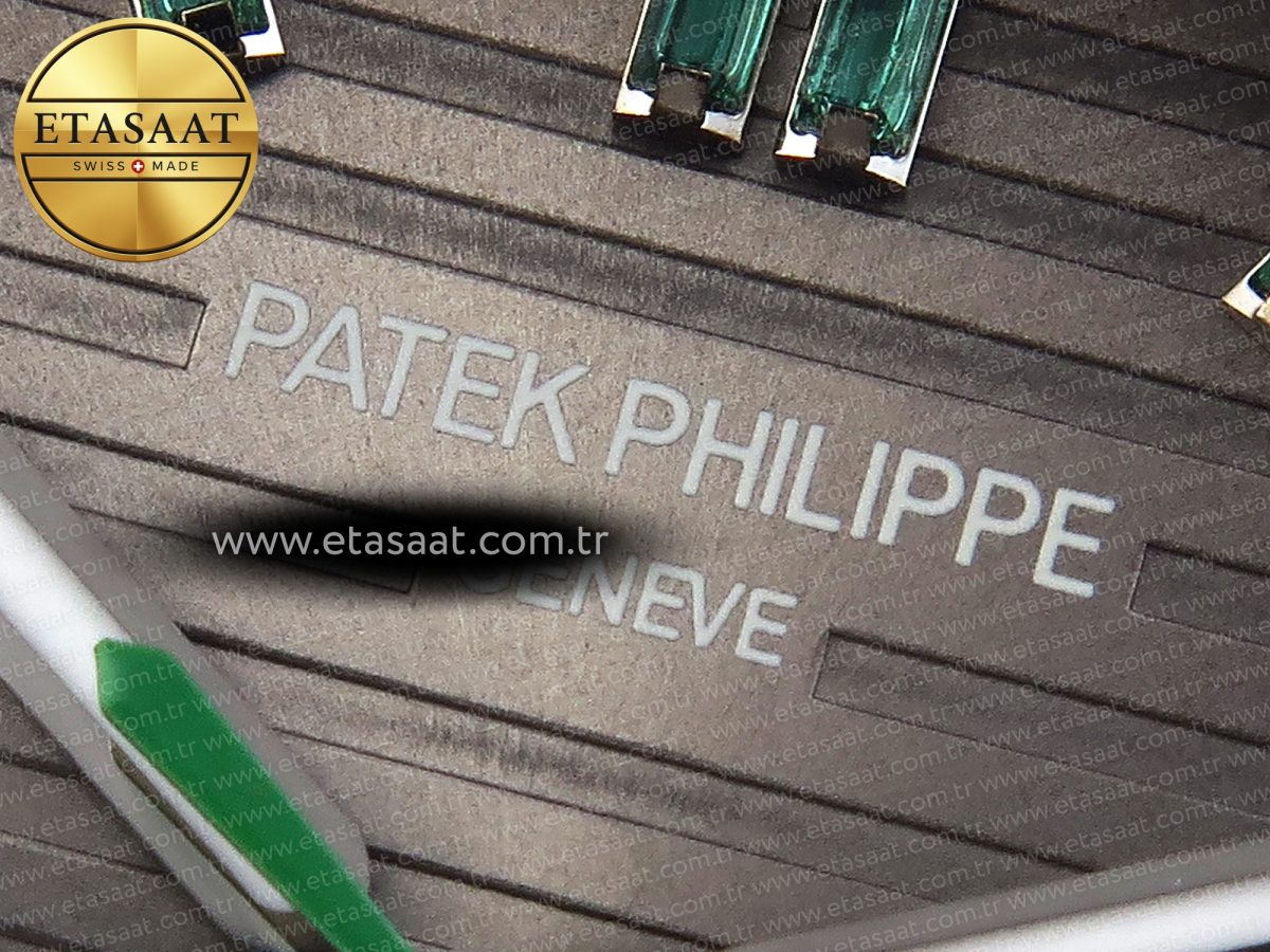 Patek Philippe NAUTILUS 5711 SS GRAY DIAL GREEN DIAMONDS 324CS - Görsel 10