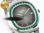Patek Philippe NAUTILUS 5711 SS GRAY DIAL GREEN DIAMONDS 324CS - Görsel 5