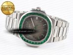 Patek Philippe NAUTILUS 5711 SS GRAY DIAL GREEN DIAMONDS 324CS - Görsel 7