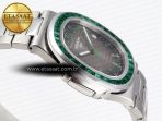 Patek Philippe NAUTILUS 5711 SS GRAY DIAL GREEN DIAMONDS 324CS - Görsel 9