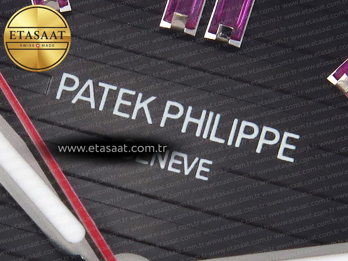 Patek Philippe NAUTILUS 5711 SS  GRAY DIAL PURPLE DIAMONDS 324CS - Görsel 10