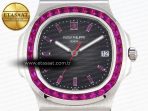 Patek Philippe NAUTILUS 5711 SS  GRAY DIAL PURPLE DIAMONDS 324CS - Görsel 4