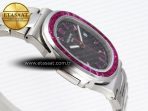 Patek Philippe NAUTILUS 5711 SS  GRAY DIAL PURPLE DIAMONDS 324CS - Görsel 9