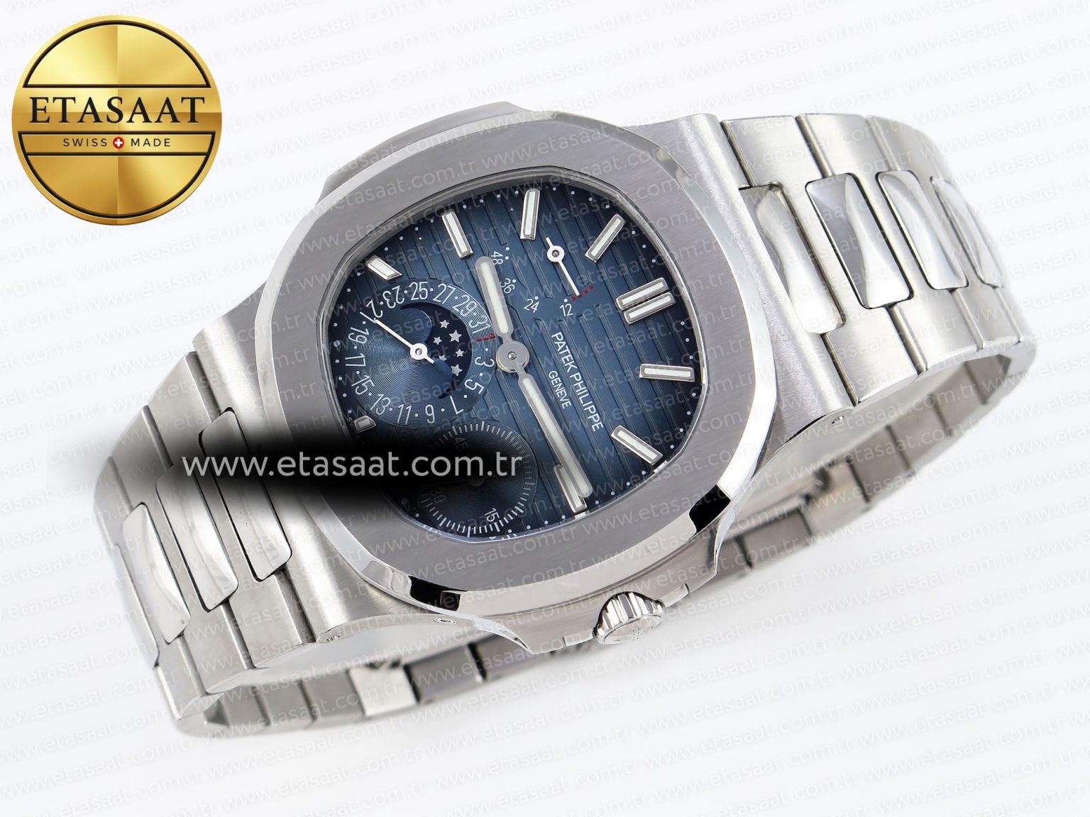 Patek Philippe NAUTILUS 5712  BLUE DIAL ON SS A240 - Görsel 6