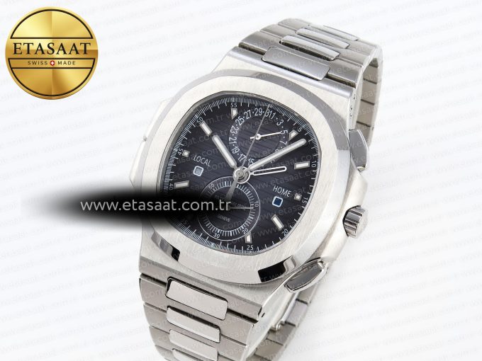Nautilus 5990 SS SPPF 1:1 Best Edition Gray Dial on SS Bracelet A28-520 Clone - Görsel 1