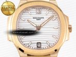 NAUTILUS 7118 LADIES RG PPF 1:1 BEST EDITION WHITE DIAL ON RG BRACELET 324CS - Görsel 4