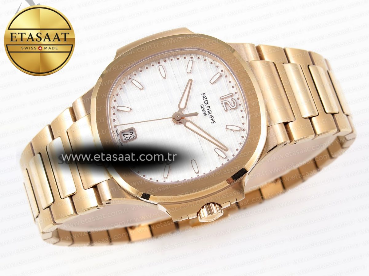 NAUTILUS 7118 LADIES RG PPF 1:1 BEST EDITION WHITE DIAL ON RG BRACELET 324CS - Görsel 7