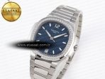 NAUTILUS 7118 LADIES SS PPF 1:1 BEST EDITION BLUE DIAL DIAMONDS BEZEL ON SS BRACELET 324CS - Görsel 2