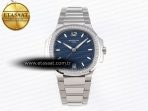 NAUTILUS 7118 LADIES SS PPF 1:1 BEST EDITION BLUE DIAL DIAMONDS BEZEL ON SS BRACELET 324CS - Görsel 3