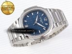 NAUTILUS 7118 LADIES SS PPF 1:1 BEST EDITION BLUE DIAL DIAMONDS BEZEL ON SS BRACELET 324CS - Görsel 7