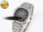 NAUTILUS 7118 LADIES SS PPF 1:1 BEST EDITION BROWN DIAL DIAMONDS BEZEL ON SS BRACELET 324CS