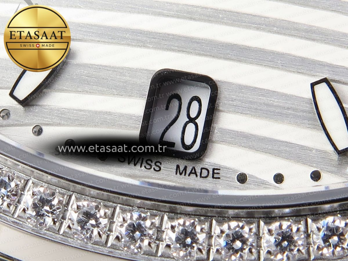 NAUTILUS 7118 LADIES SS PPF 1:1 BEST EDITION WHITE DIAL DIAMONDS BEZEL ON SS BRACELET 324CS - Görsel 11