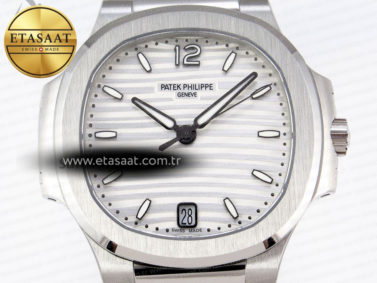 NAUTILUS 7118 LADIES SS PPF 1:1 BEST EDITION WHITE DIAL ON SS BRACELET 324CS - Görsel 3