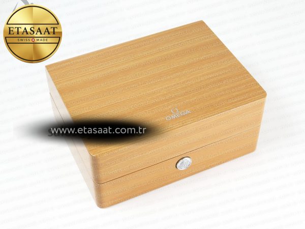 OMEGA WOODEN BOXSET WITH PAPERS & CARDS