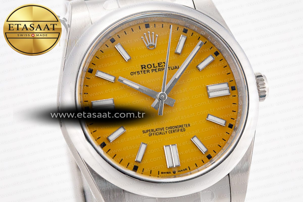 Oyster Perpetual 124300 41mm Clean 1:1 Best Edition 904L Steel Yellow Dial VR3230 - Görsel 5