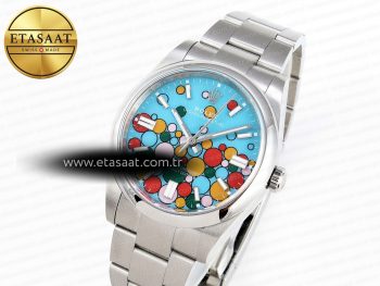 OYSTER PERPETUAL 124300 41MM EWF 1:1 BEST EDITION 316L STEEL CELEBRATION DIAL A3230