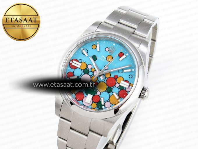 OYSTER PERPETUAL 124300 41MM EWF 1:1 BEST EDITION 316L STEEL CELEBRATION DIAL A3230 - Görsel 2