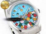 OYSTER PERPETUAL 124300 41MM EWF 1:1 BEST EDITION 316L STEEL CELEBRATION DIAL A3230 - Görsel 5