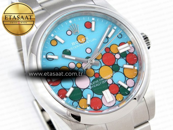 OYSTER PERPETUAL 124300 41MM EWF 1:1 BEST EDITION 316L STEEL CELEBRATION DIAL A3230 - Görsel 5