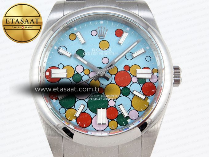 Oyster Perpetual 124300 41mm GMF 1:1 Best Edition 904L Steel Celebration Dial VR3230 - Görsel 4